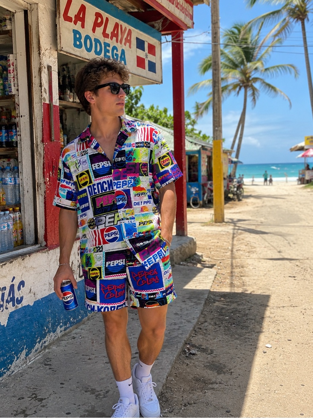 Men x Pepsi Matching Shirt & Shorts Set – Size Medium